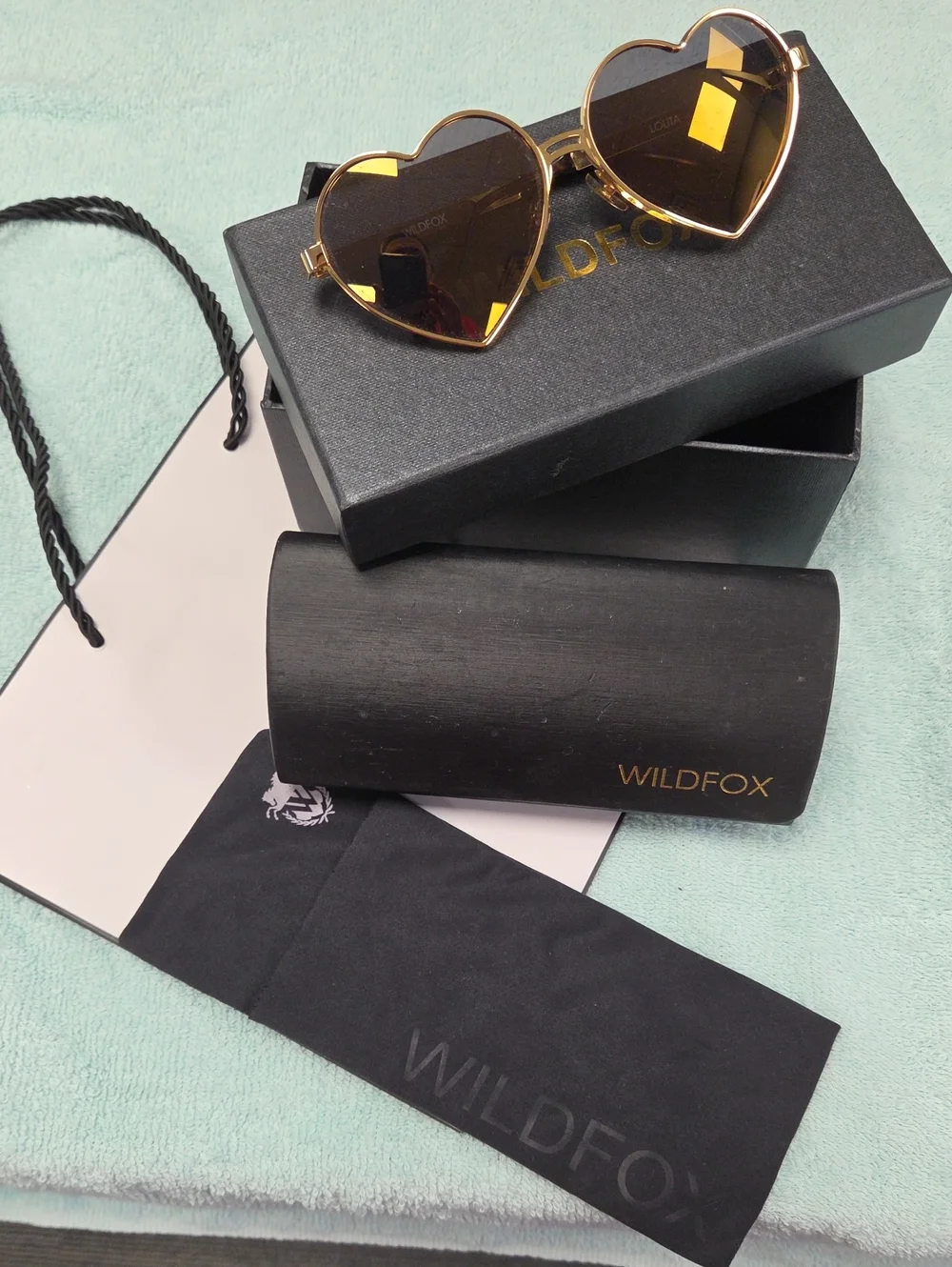 Wildfox Lolita Gold Heart-Shaped Sunglasses